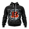 Cincinnati Bengals Halloween Custom Name & Number All Over Print 3D Hoodie Gifts For Fans