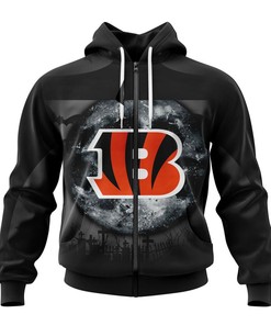 Cincinnati Bengals Halloween Custom Name & Number All Over Print 3D Hoodie Gifts For Fans