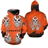 Cincinnati Bengals Halloween Graphic All Over Print Hoodie Skull 