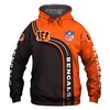Cincinnati Bengals Highway Letter All Over Print 3D Hoodie Bengals Gifts For Fans