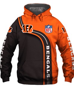 Cincinnati Bengals Highway Letter All Over Print 3D Hoodie Bengals Gifts For Fans