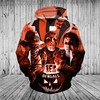 Cincinnati Bengals Horror Night Halloween All Over Print 3D Pullover Hoodie Nfl