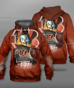 Cincinnati Bengals Joker All Over Print 3D Hoodie Gifts For Fans
