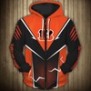 Cincinnati Bengals Lightning Graphic All Over Print Hoodie Gifts For Fans