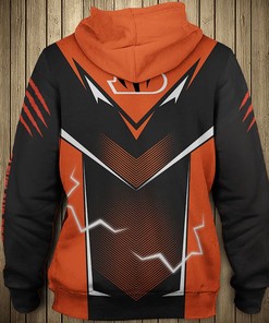 Cincinnati Bengals Lightning Graphic All Over Print Hoodie Gifts For Fans