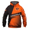Cincinnati Bengals Long Sleeve All Over Print Zip Hoodie For Fan 