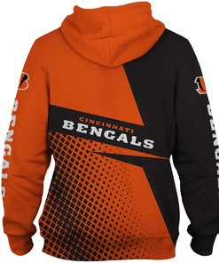 Cincinnati Bengals Long Sleeve All Over Print Zip Hoodie For Fan 