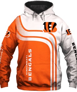 Cincinnati Bengals One Way All Over Print 3D Zip Hoodie