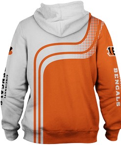 Cincinnati Bengals One Way All Over Print 3D Zip Hoodie