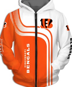 Cincinnati Bengals One Way All Over Print 3D Zip Hoodie