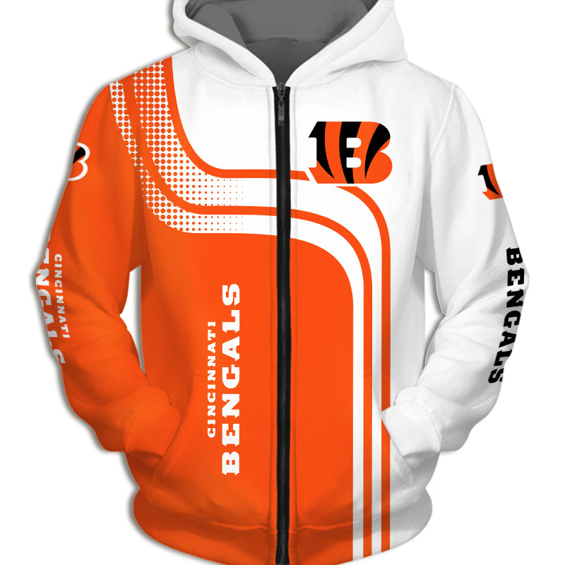 Cincinnati Bengals One Way All Over Print 3D Zip Hoodie