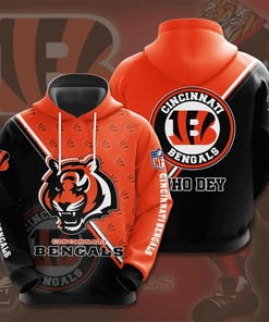 Cincinnati Bengals Seal Motifs All Over Print Gifts For Fans Hoodie