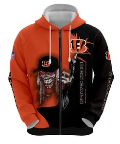 Cincinnati Bengals Ultra Death All Over Print Graphic Gift For Halloween Hoodie