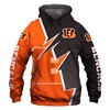 Cincinnati Bengals Zigzag Graphic All Over Print Zip Hoodie Gift For Fans