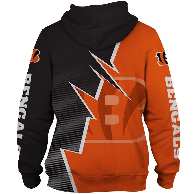 Cincinnati Bengals Zigzag Graphic All Over Print Zip Hoodie Gift For Fans