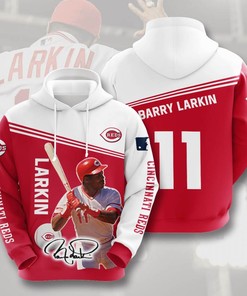 Cincinnati Reds Barry Larkin Usa Baseball Hoodie With 3D Design