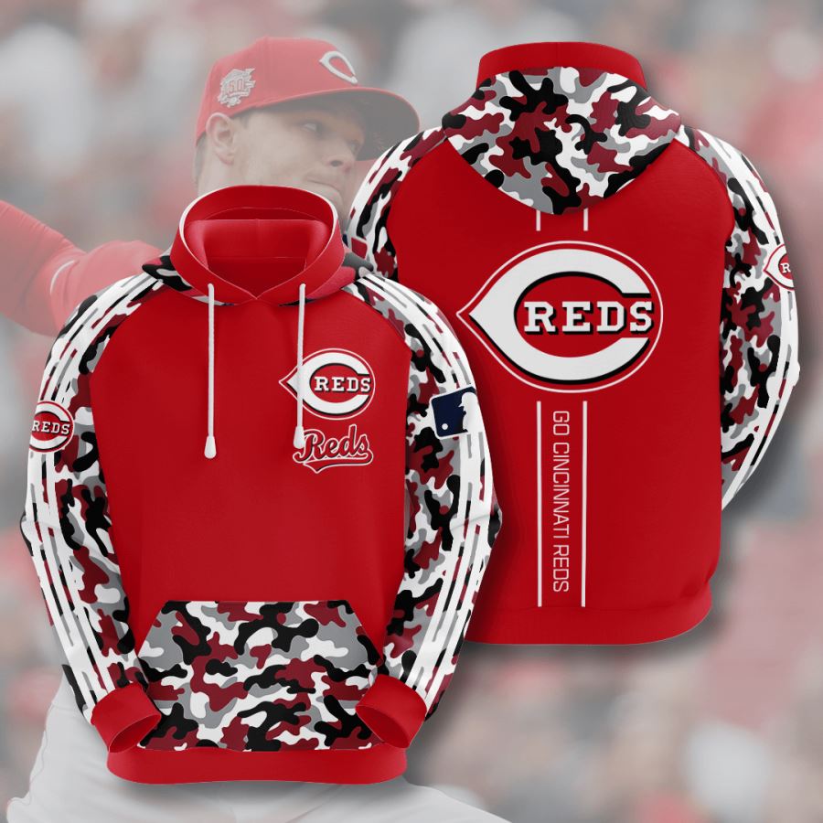 Cincinnati Reds Baseball Zip Hoodie With 3D Design Graphic