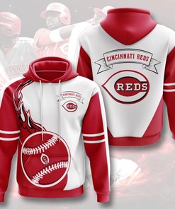 Cincinnati Reds Custom All Over Print Hoodie With Baseball Theme