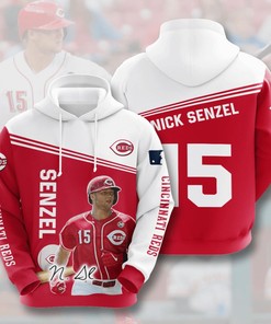 Cincinnati Reds Custom Zip-Up Hoodie With All Over Print Design