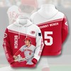 Cincinnati Reds Johnny Bench Usa Baseball Hoodie With All Over Print