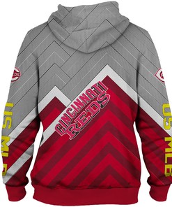 Cincinnati Reds Mlb All Over Print Baseball Zip Hoodie For Fan