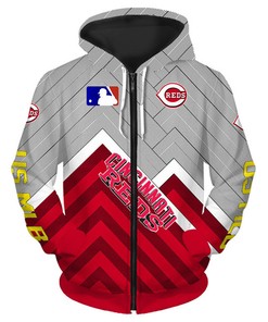 Cincinnati Reds Mlb All Over Print Baseball Zip Hoodie For Fan 