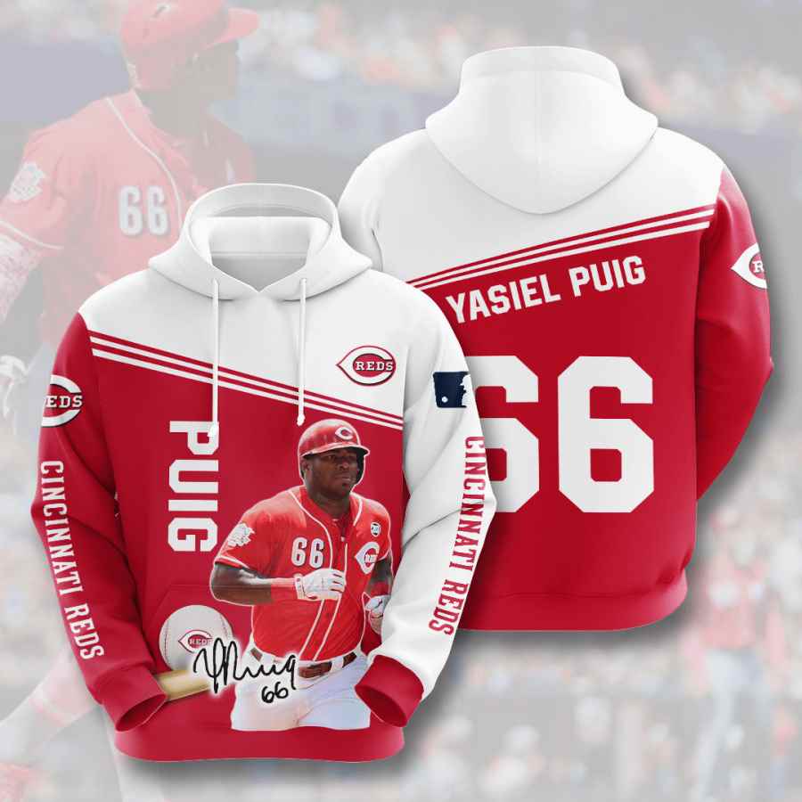 Cincinnati Reds Yasiel Puig Usa Baseball Hoodie With 3D Design