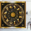Circle Sun Moon Print Astrology Shower Curtain For Bathroom