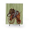 Circus Elephant Shower Curtain With A Vintage And Playful Theme