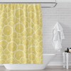 Citrus Forever Lemon Pattern Shower curtain - Fun and Colorful Yellow Fabric Bathroom Decor