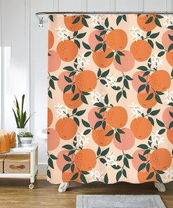 Citrus Orange Fruit Shower Curtain for a Fresh Bathroom