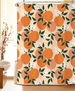 Citrus Orange Fruit Shower Curtain for a Fresh Bathroom