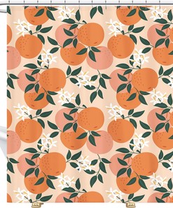 Citrus Orange Fruit Shower Curtain for a Fresh Bathroom