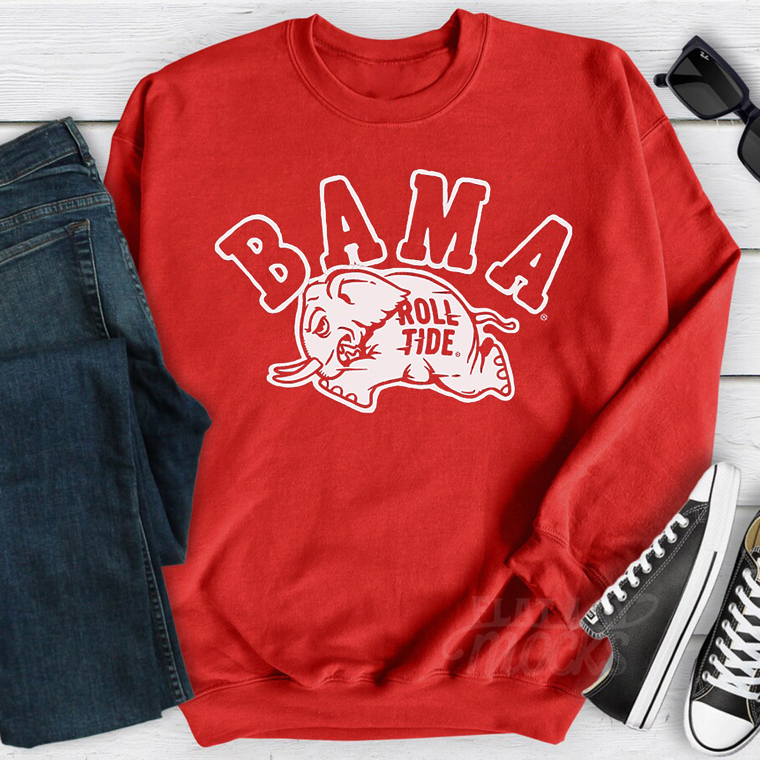Classic Alabama Roll Tide Retro Crewneck For Fans