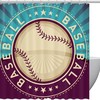Classic Baseball Sports Themed Shower Curtain- Unique Bathroom Decor