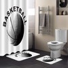 Classic Basketball Bathroom Decorative Shower Curtain