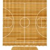 Classic Basketball Court Print Shower Curtain- Sports Game Themed Waterproof Bathroom Curtain