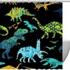 Classic Black And White Dinosaur Shower Curtain For A Timeless And Elegant Bathroom Decor