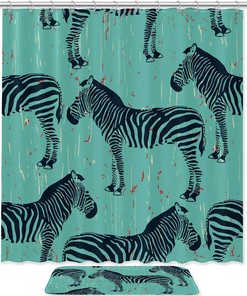 Classic Black and White Zebra Pattern Shower Curtain for Stylish Bathrooms