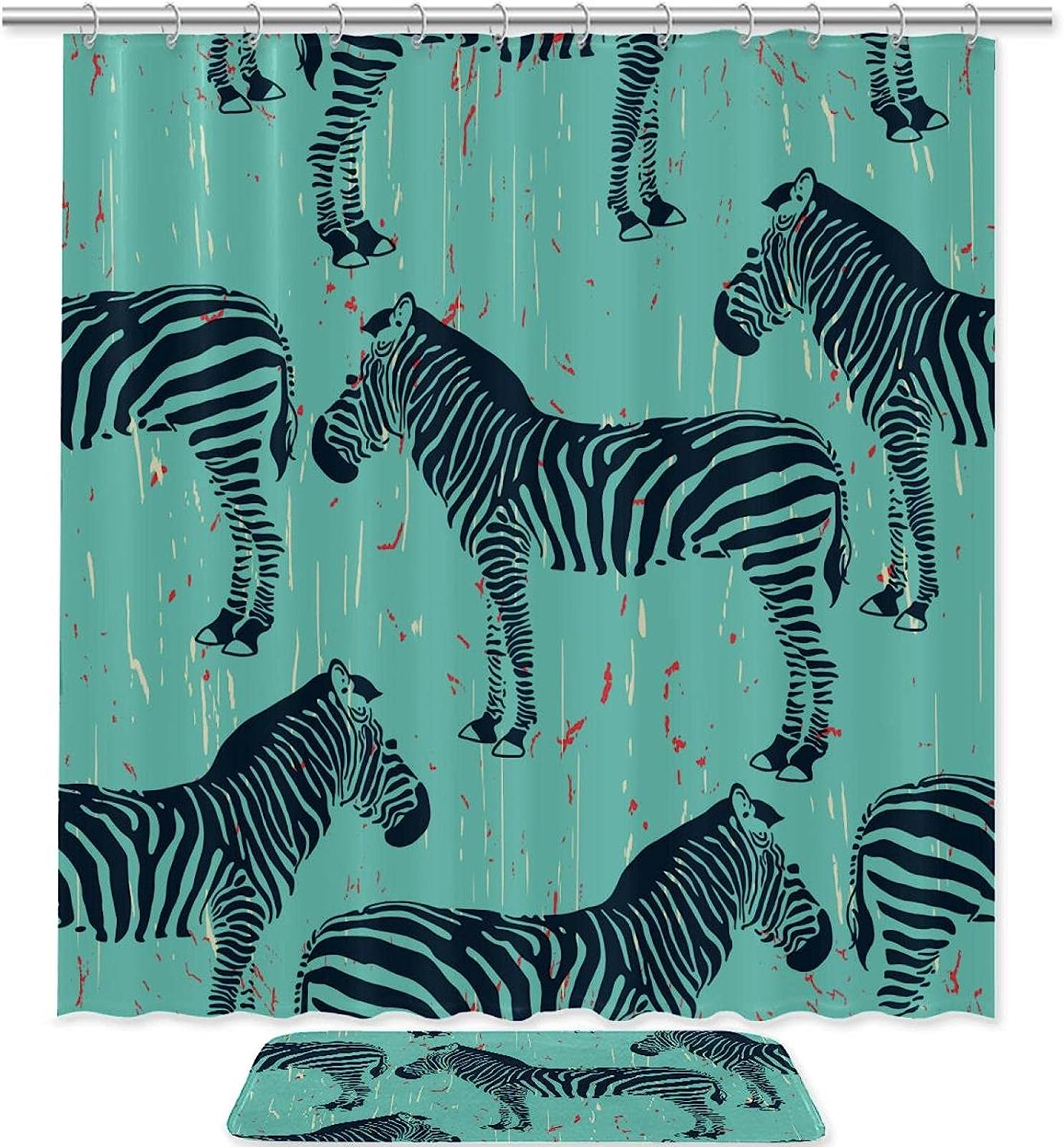 Classic Black and White Zebra Pattern Shower Curtain for Stylish Bathrooms