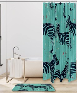 Classic Black and White Zebra Pattern Shower Curtain for Stylish Bathrooms