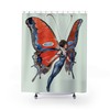 Classic Butterfly Woman Vintage Jazz Age Shower Curtain For Your Elegant Bathroom