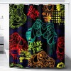 Classic Cool Funny Teens Gamepad Shower Curtain Modern Video Games Controller Waterproof Fabric Bathroom Decorr