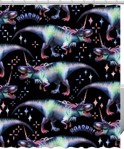 Classic Dinosaur Shower Curtain With A Sleek Design For A Timeless And Elegant Bathroom Decor