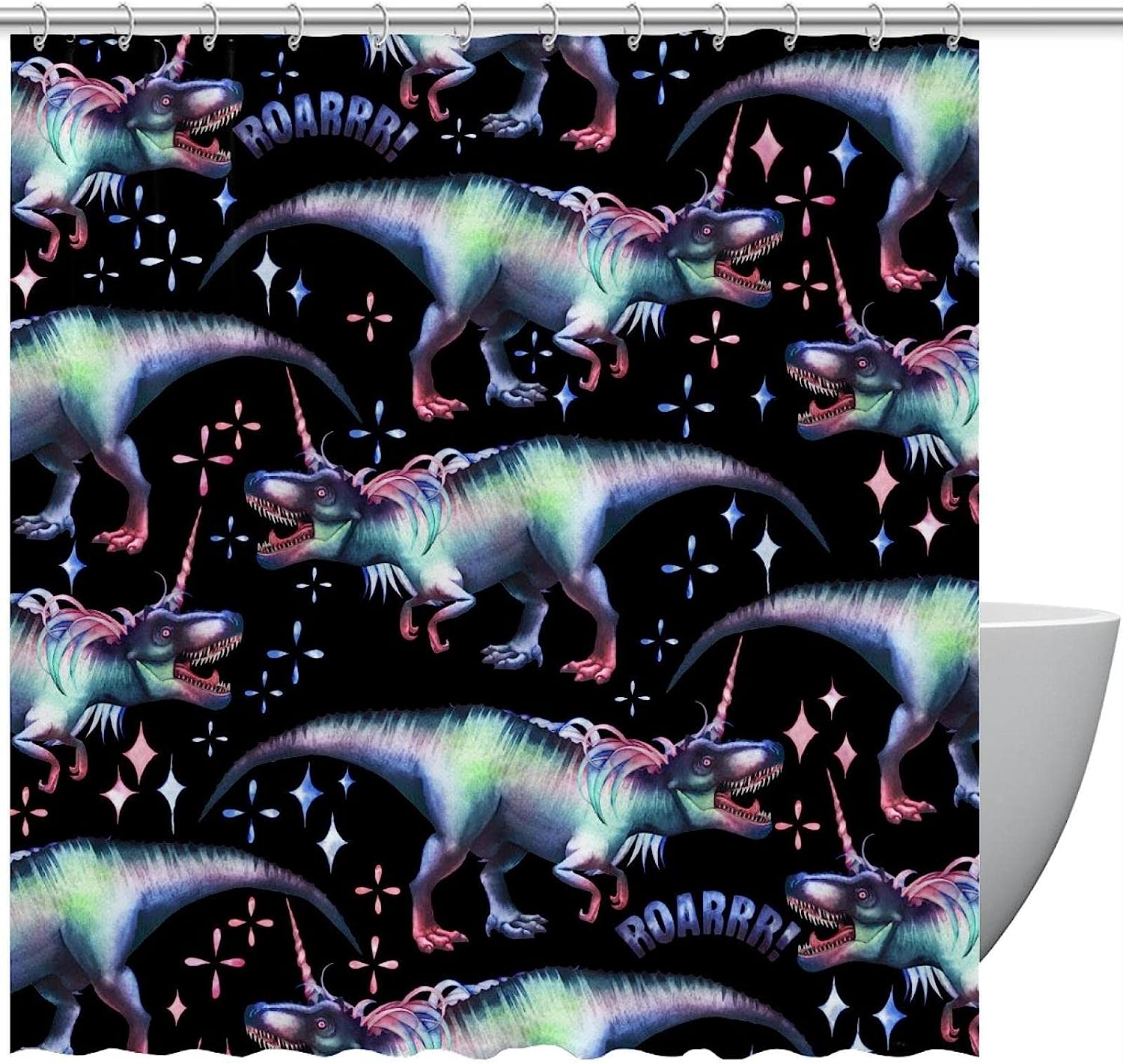 Classic Dinosaur Shower Curtain With A Sleek Design For A Timeless And Elegant Bathroom Decor