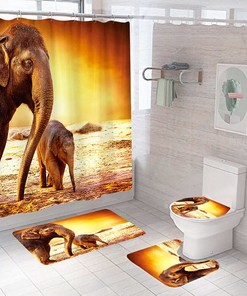 Classic Elephant Shower Curtain For Your Bathroom