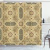 Classic Geometric Print Ethnic Shower Curtain For Modern Bathroom Decor