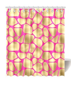 Classic Giraffe Print Shower Curtain - Retro for Bathroom Decor