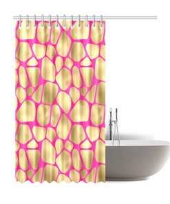 Classic Giraffe Print Shower Curtain - Retro for Bathroom Decor