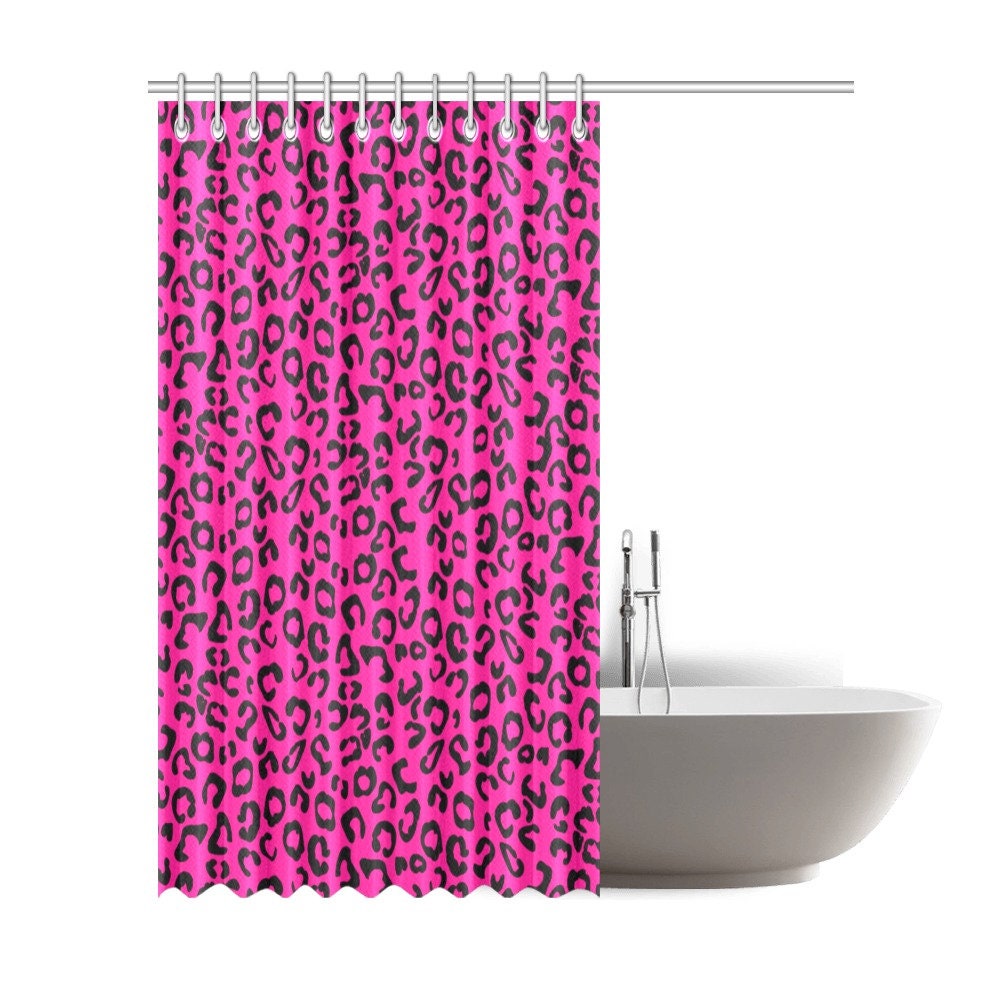 Classic Leopard Print Shower Curtain - Amazing Gift for Animal and Cat Lovers - Waterproof Bathroom Decor